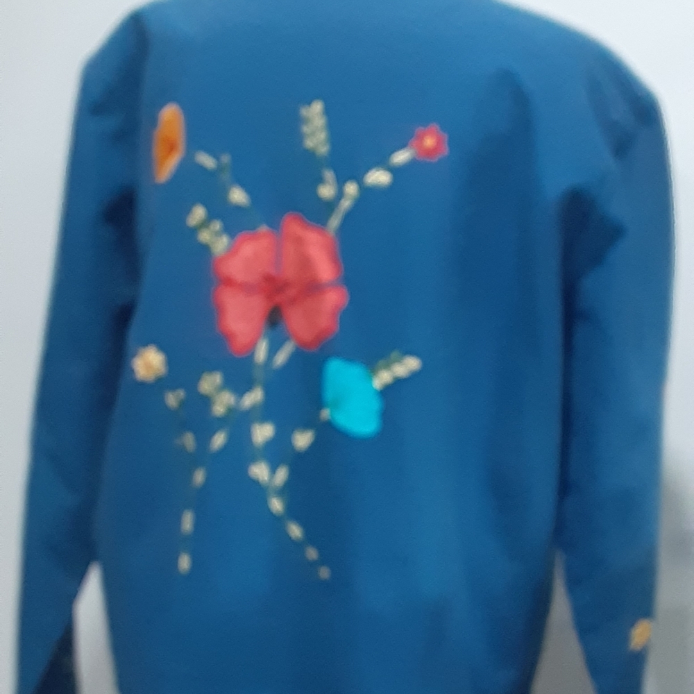 VINTAGE Daniel K 100% cotton embroidered Jacket size L - Picture 10 of 12